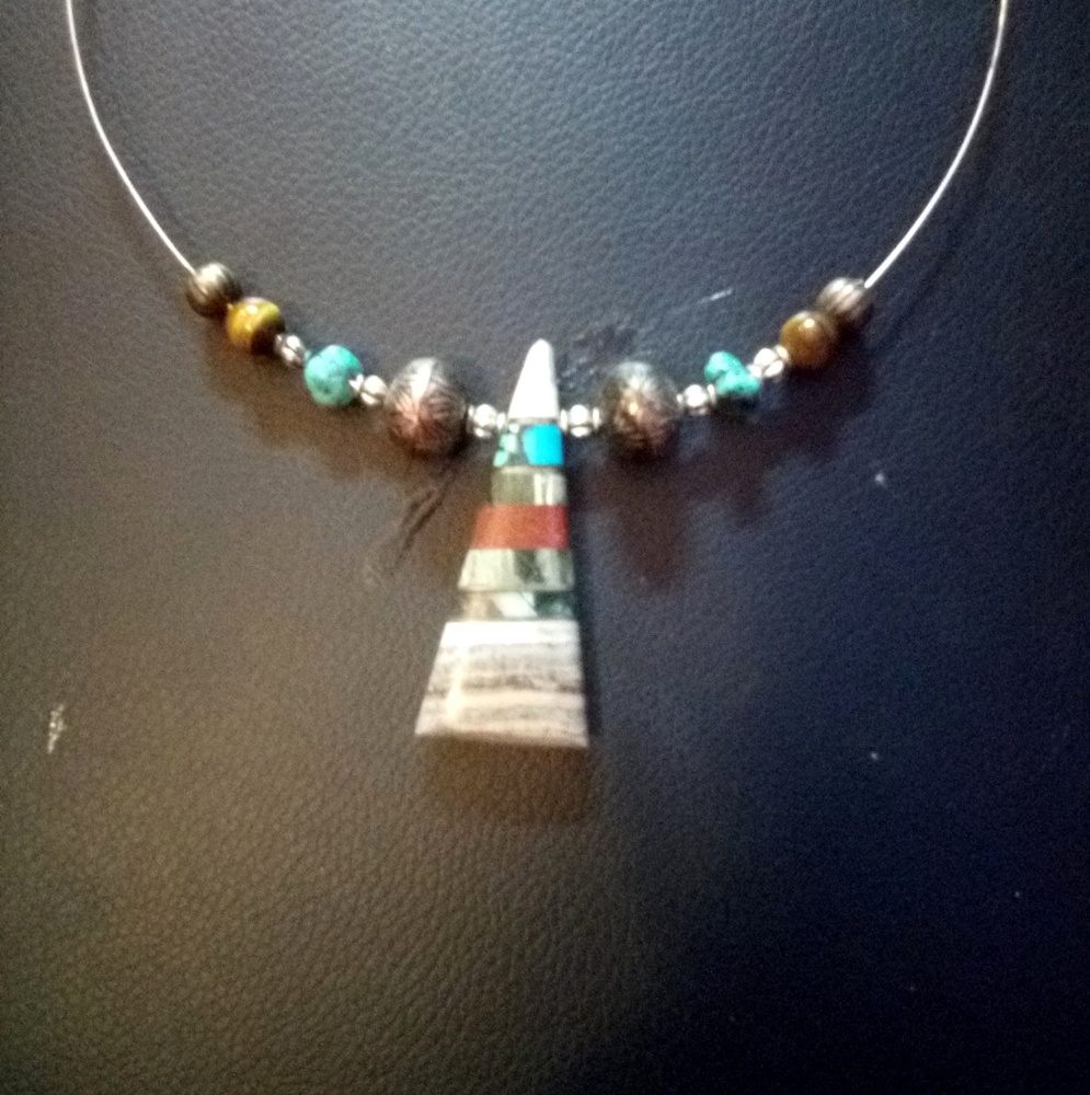 Hand made Choker 1 of a kindJasper,Turq,Coral,Opal